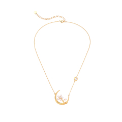 2019 glowing ladies girls princess accessories jewelry moon and sun necklace