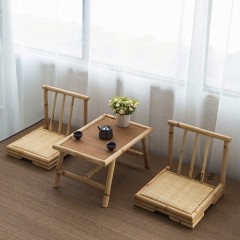 Japanese style custom oem home wicker rattan furniture with tatami bay window table Japanese style custom oem home wicker rattan furniture with tatami bay window table