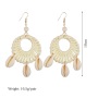 2019 korean style natural conch abalone stainless steel earings with shells