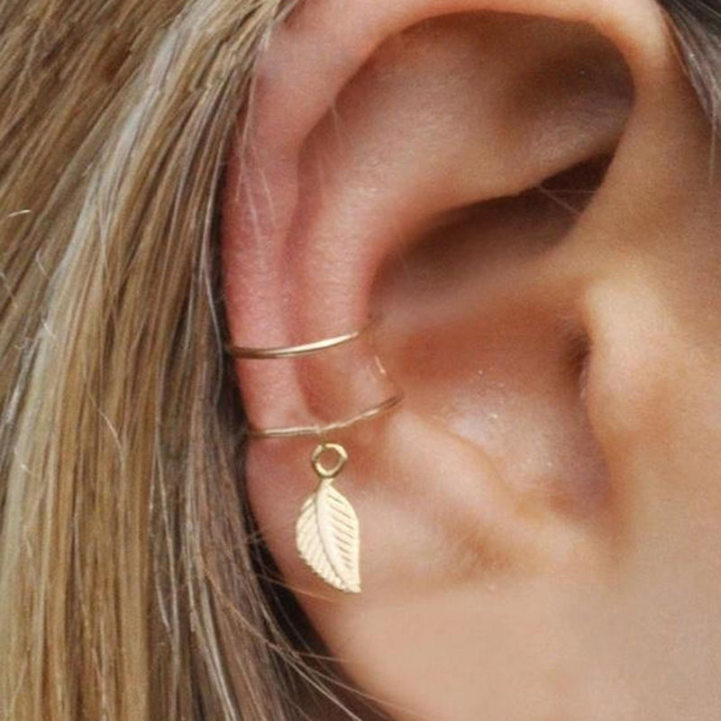 2020 amazon ins Fashion 5pcs C shape body Cheap clip on earrings non piercing cuff earrings loop set jewelry
