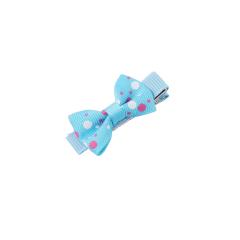Hot baby girls personalized fabric flowers dot ribbon bow hair clips