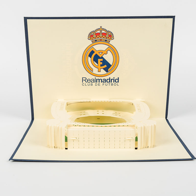 logo size custom birthday laser cutting handmade stadium cards 3d pop up greeting cards
