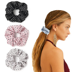2020 New style factory direct sales custom plaid scrunchies hair ties for women