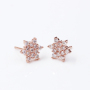 Bohemian star shape rose gold plated moissanite diamond stud earrings
