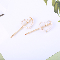 2019 hot sales love diamond princess fancy pearl bobby pins hairpins