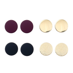 4pcs/set korean wholesale fashion jewelry simple women alloy earrings studs
