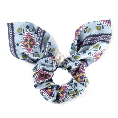 2020 new custom multicolor tassel headwear pearl fabric spiral elastic hair tie band