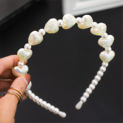 New Design Luxury Daily Wear Lady Heart Shape White Beaded Handmade Pearl Hairband for Girls New Design Luxury Daily Wear Lady Heart Shape White Beaded Handmade Pearl Hairband for Girls