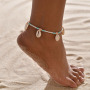 Boha jewelry beach jewelry ankle bracelet white shell bare foot jewelry anklets for women Boha jewelry beach jewelry ankle bracelet white shell bare foot jewelry anklets for women