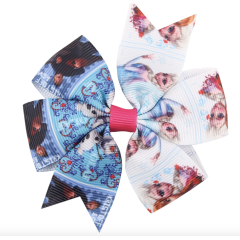 Halloween nude cosplay elsa costume baby knot bow hair clip hairband girls accessories