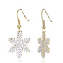 Wholesale White Alloy Paint Christmas Hollow Snowflake Earrings For Gifts Wholesale White Alloy Paint Christmas Hollow Snowflake Earrings For Gifts
