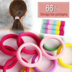 66pcs/pack Hot Sale Colorful Eco Friendly Custom Elastic Hair Tie for Women