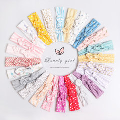 3pcs indian flower headbands children's bow cotton fabric hair band
