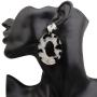 New INS Big Charm Chandelier Earrings Dangle Leopard Hoop Drop Acrylic Earring
