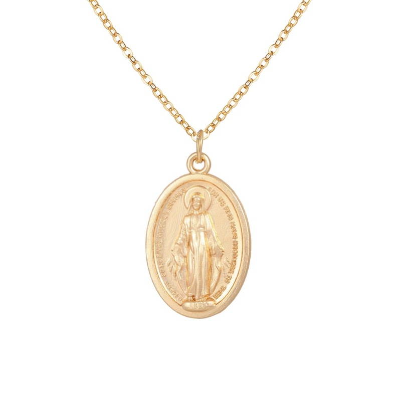 2020 hot sale creative retro style gold-color oval shape portrait coin necklace 2020 hot sale creative retro style gold-color oval shape portrait coin necklace