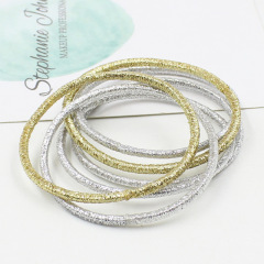 New glitter bing gold Stretch Ponytail Cheap bands elastic hair ties