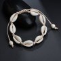 Hot sale fancy women girls jewelry adjustable natural shell hand-woven bracelets