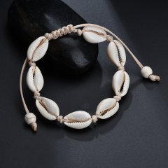 Hot sale fancy women girls jewelry adjustable natural shell hand-woven bracelets