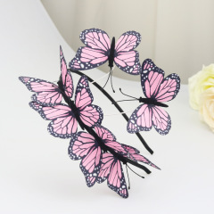 2020 new arrival amazon hot sale fabric butterfly hairband for girls kids