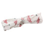 Women Twisted Knotted Head Wrap Elastic Turban Flamingo print Headband Hairband