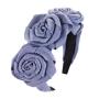 Wholesale solid color satin flower headbands for women hair holder rose crossed knot headband Wholesale solid color satin flower headbands for women hair holder rose crossed knot headband