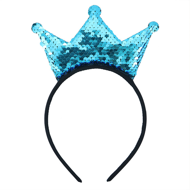 wholesale sequin girls princess Crown Headband Party Holiday gift