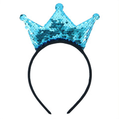 wholesale sequin girls princess Crown Headband Party Holiday gift