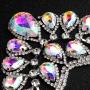 Luxury Colorful Crystal Beads Row Wide Fashion Accessories Statement Women Wedding Bride Accessory Pendant Necklace Luxury Colorful Crystal Beads Row Wide Fashion Accessories Statement Women Wedding Bride Accessory Pendant Necklace