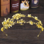 Wholesale OEM Rhinestone gold Wedding hair band for bridal