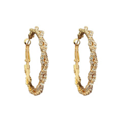 2020 fashion girls jewelry winding rhinestone hoop earrings for women