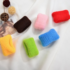 Wide high custom elastic seamless nylon hair tie black elastic hair bands