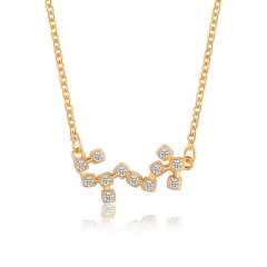 custom jewelry initial zircon 12 constellations necklace for women or men