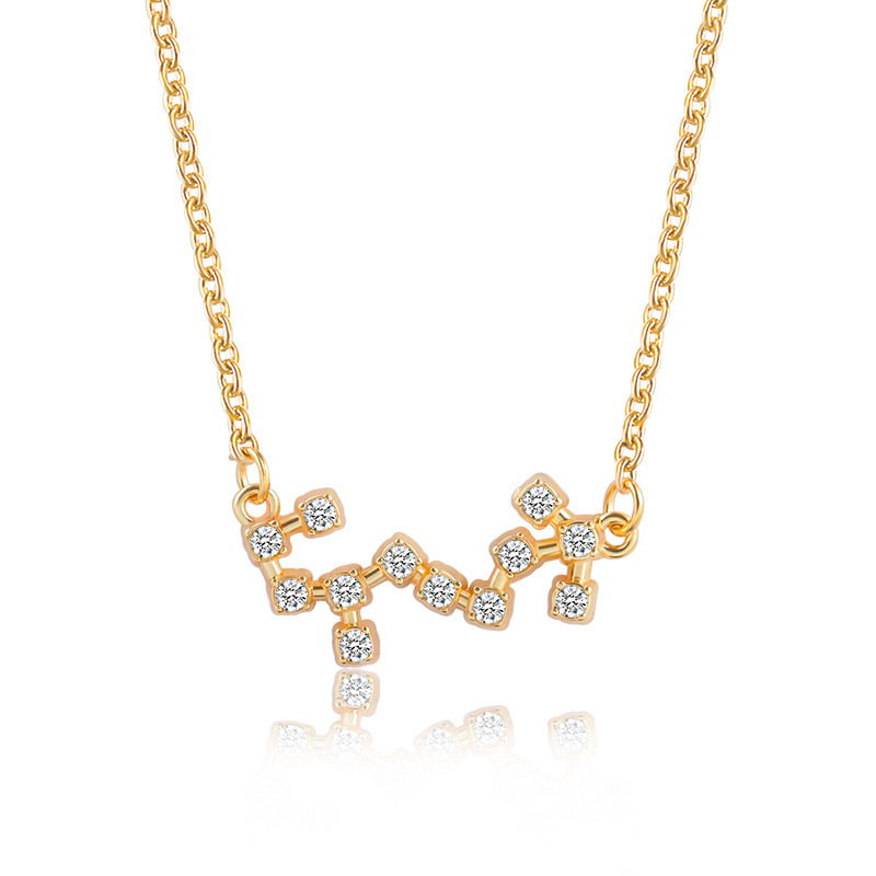 custom jewelry initial zircon 12 constellations necklace for women or men custom jewelry initial zircon 12 constellations necklace for women or men