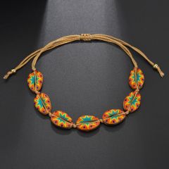 2019 Custom sea shell adjustable rope colorful bead bracelet sets for women