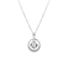 fashion valentine's day christmas gift jewelry women zircon silver necklace 925 sterling fashion valentine's day christmas gift jewelry women zircon silver necklace 925 sterling