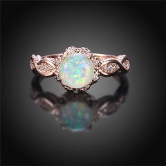 fashion amazon wish white brass Gold Plated wedding belly synthetic opal ring