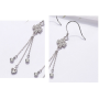 new fashion christmas gift trendy korean women long drop silver earring 925 sterling