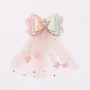 Wholesale baby girls hair accessories daisy children's mesh crown bow hair clips Wholesale baby girls hair accessories daisy children's mesh crown bow hair clips