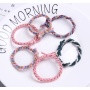 Wholesale traceless korean high elastic hair tie color matching hand-knotted knot hair tie rope Wholesale traceless korean high elastic hair tie color matching hand-knotted knot hair tie rope