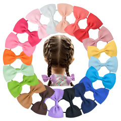 Amazon hot sale baby hair accessories children's solid color elastic bow hair ties for girls Amazon hot sale baby hair accessories children's solid color elastic bow hair ties for girls