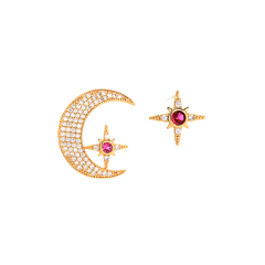 2019 New fashion jewelry for ladies Starmoon diamond earrings