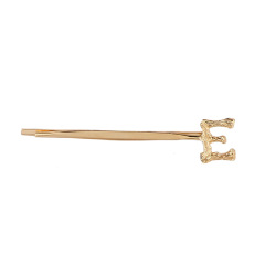 Custom fashion women girls metal plating 26 english letters hair pin with words