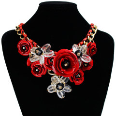 amazon fashion popular Gemstone women floral statement Exaggerated Short Clavicle flower jewelry choker necklace amazon fashion popular Gemstone women floral statement Exaggerated Short Clavicle flower jewelry choker necklace