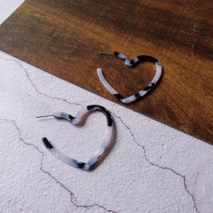 Handmade acrylic acetate Platewomen's accessories new style creative trendy crystal hoop earrings