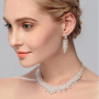 Fashion Zircon handmade necklace with earrings crystal bridal women wedding jewelry sets Fashion Zircon handmade necklace with earrings crystal bridal women wedding jewelry sets