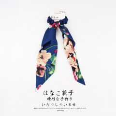 wholesale new design bulk custom pattern scarves bow girls hair scrunchies