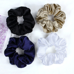 Amazon Hot Style custom girls women hair accessories elastics soft satin hair scrunchies