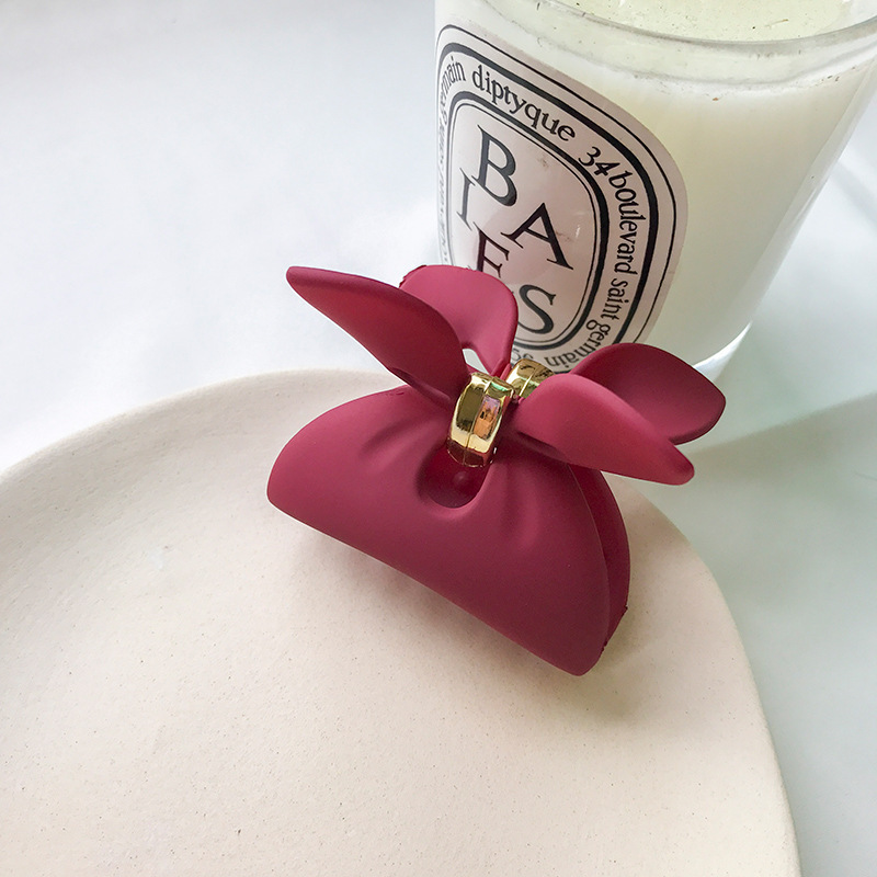 Women Macarons Non Slip baroque Girls Plastic bow Clamps  headwear Hair Claws