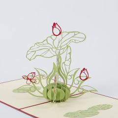 amazon custom christmas flower floral wedding valentine pop-up 3d card pop up card for gift