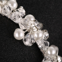Beauty zodiac party bride crystal silver jewelry  pearl charm wedding  beaded bracelet